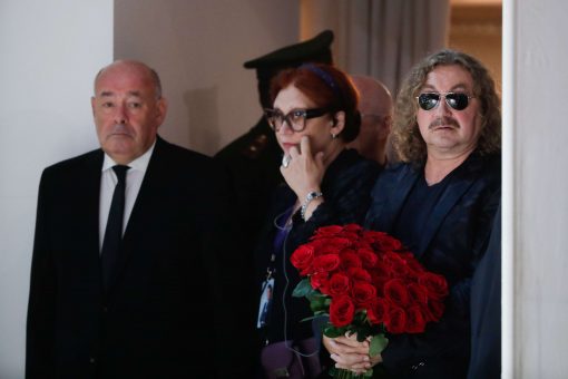 Швыдкой и Николаев на церемонии прощания с Кобзоном