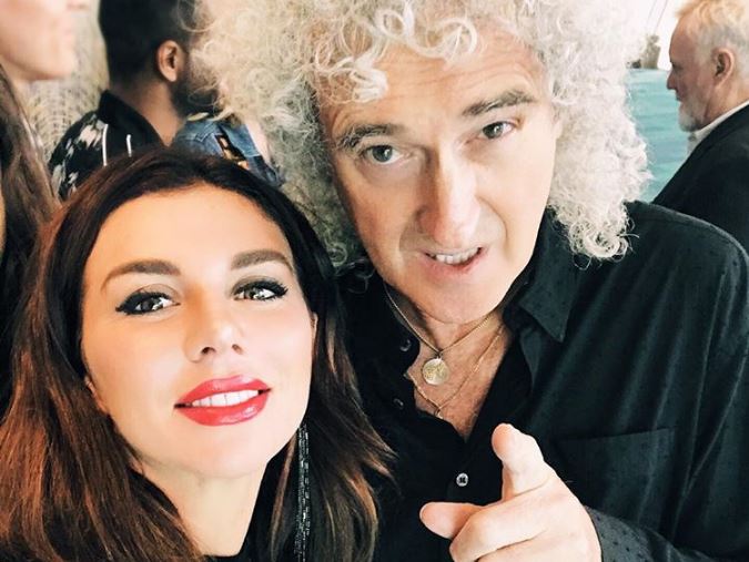 Анна Седокова встретилась с Брайаном Мэем