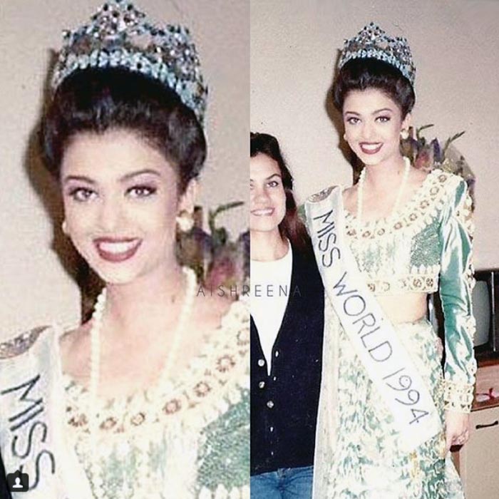 Момент триумфа: победа на конкурсе «Мисс Мира-1994». Источник - *instagram.com/explore/tags/айшвариярай/