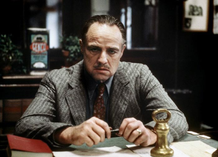 Марлон Брандо в фильме «Крестный отец», 1972 г.
