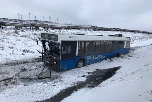 В автобусе пострадали 10 пассажиров.