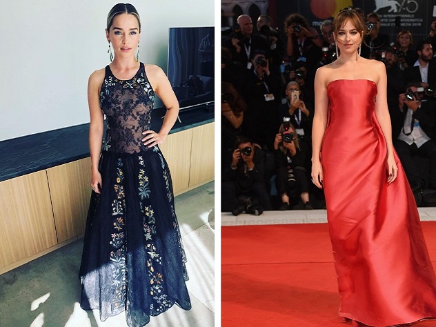 Знаменитости в платьях от Dior