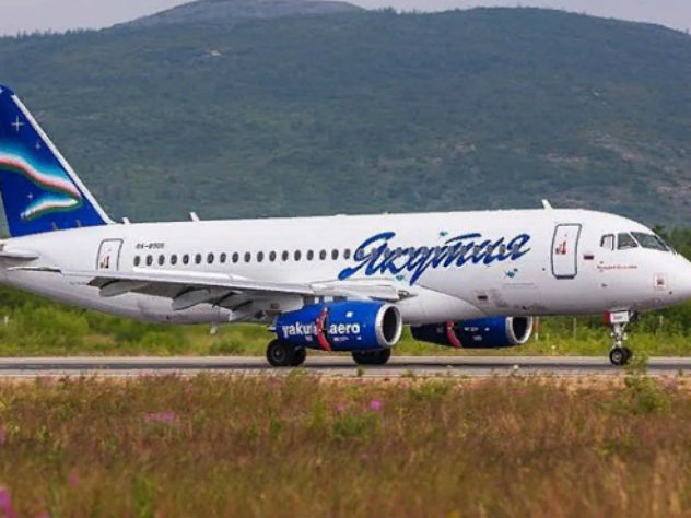 Видео ЧП с Sukhoi Superjet-100 в Якутске