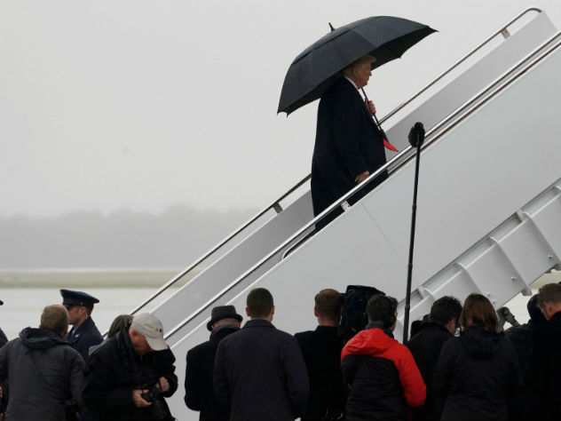 Видео с зонтом и Дональдом Трампом