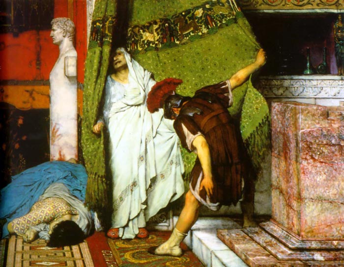 Во время переворота, приведшего его к власти, Клавдий прятался за занавеской. Источник: wikimedia