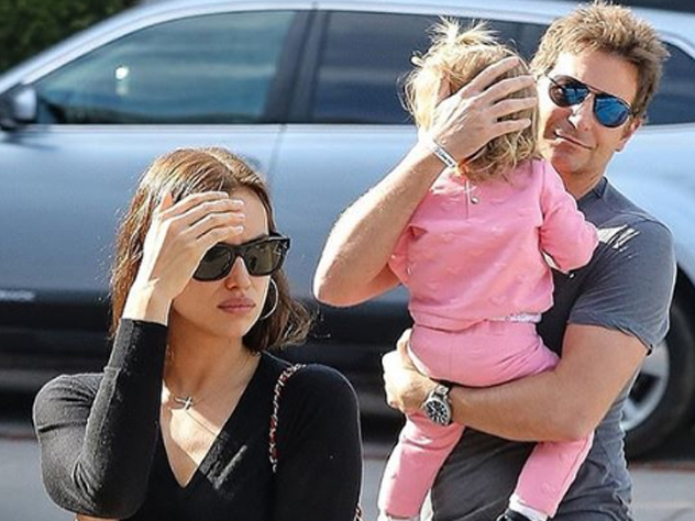 Ирина Шейк и Брэдли Купер вышли на прогулку с Леей