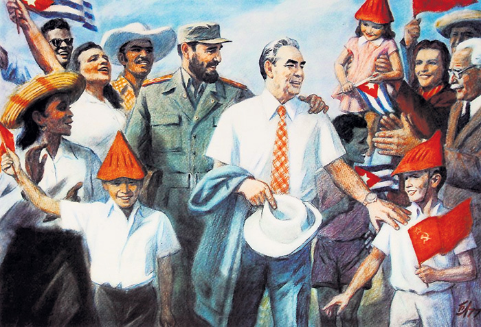 Леонида БРЕЖНЕВА на Кубе в 1974 г. встречали как родного