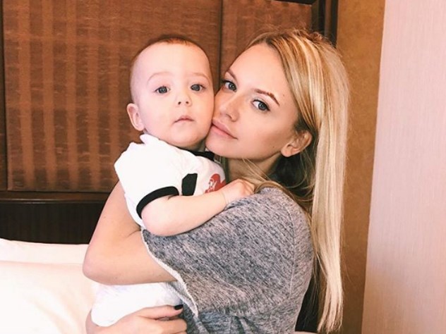 Фото Миланы Тюльпановой с сыном