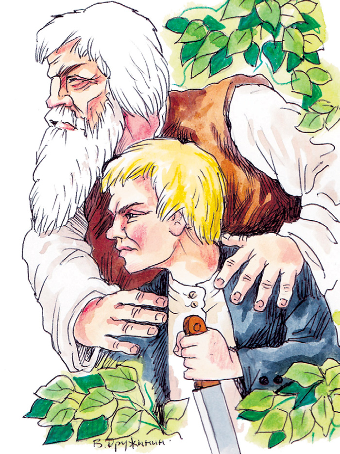 Недалеко от села детей подстергли дед Сергей и двоюродный брат Данила