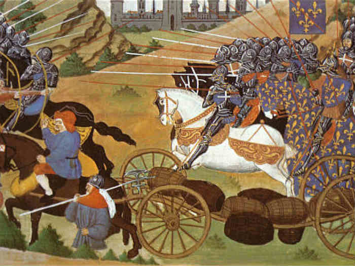 «Селедочная битва», миниатюра 15 века