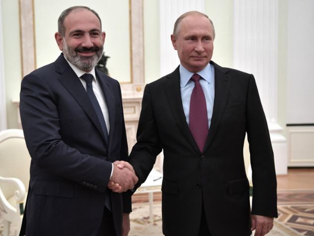 Никол Пашинян и Владимир Путин