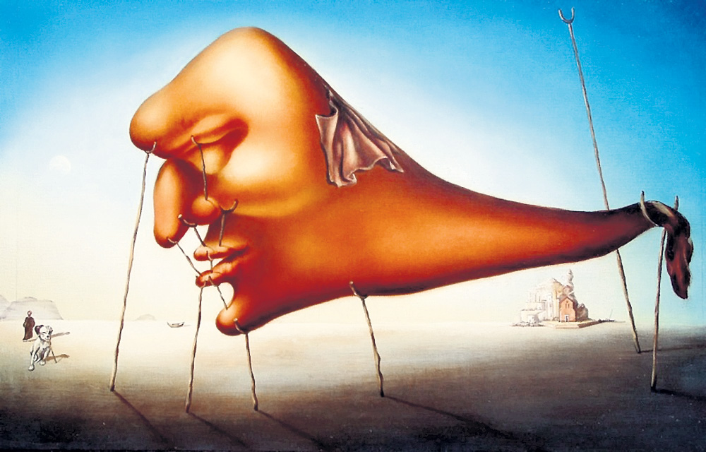 На картине «Сон» (1937 г.) Сальвадор Дали изобразил огромную голову на тонких подпорках, символизирующую хрупкость реальности. Художник полагал, что именно так выглядит погружение в царство Морфея