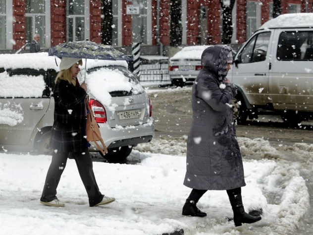 снегопад в Саратове