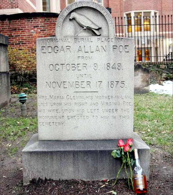 17 ноября 1875 года Эдгар Аллан был перезахоронен