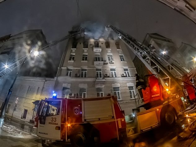 Пожар Пожар на Никитском бульваре