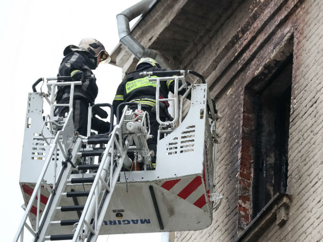 пожар на Никитском бульваре