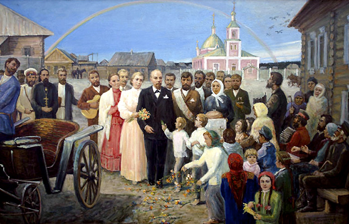 Владимир Ульянов и Надежда Крупская венчались 22 июля 1898 года в Петропавловском храме села Шушенское. Скрывая этот факт, большевики в 1938 году церковь снесли
