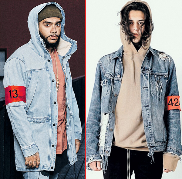 Джинсовки Тимати (17 тыс. руб.) и бренда «424» (38 тыс. руб.)