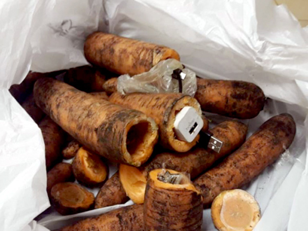 Овощи оказались ненадежным тайником