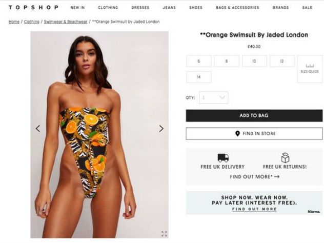 Купальник Topshop