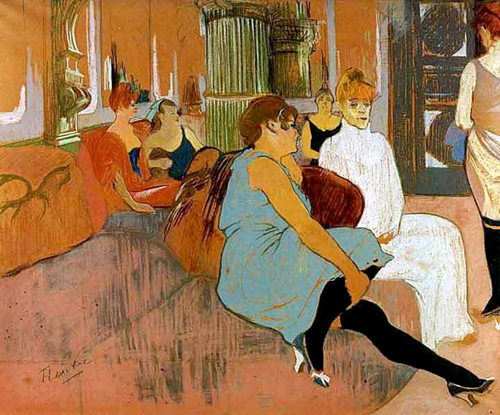 Анри Тулуз-Лотрек, «Салон на улице Мулен» (1894 г.)
