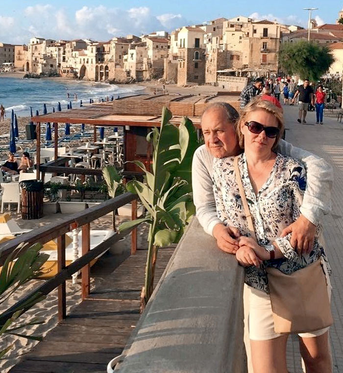 С женой Аллой на отдыхе в Италии