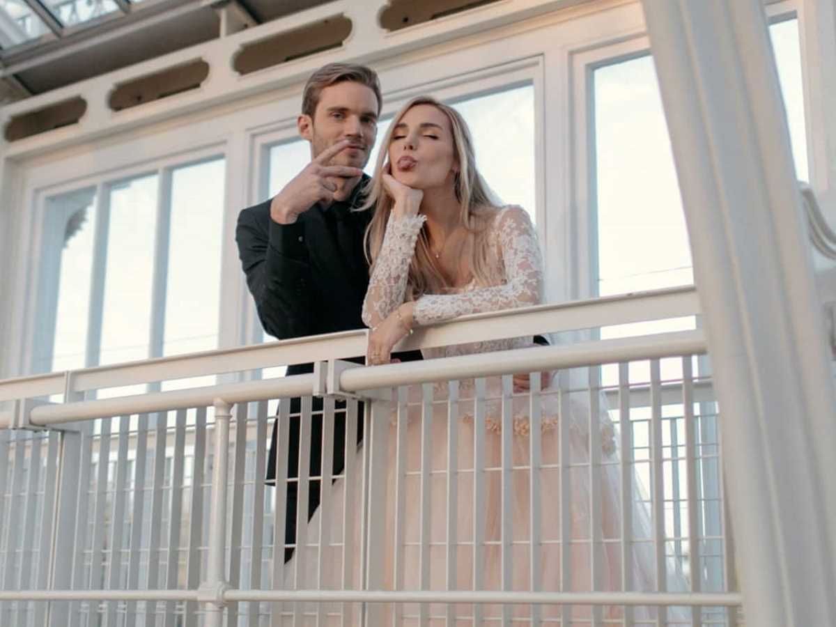 Блогер PewDiePie и Марция Бизоньин