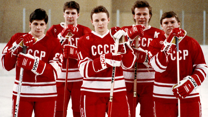 Легендарная пятерка советского и российского хоккея: Макаров, Касатонов, Ларионов, Фетисов и Крутов