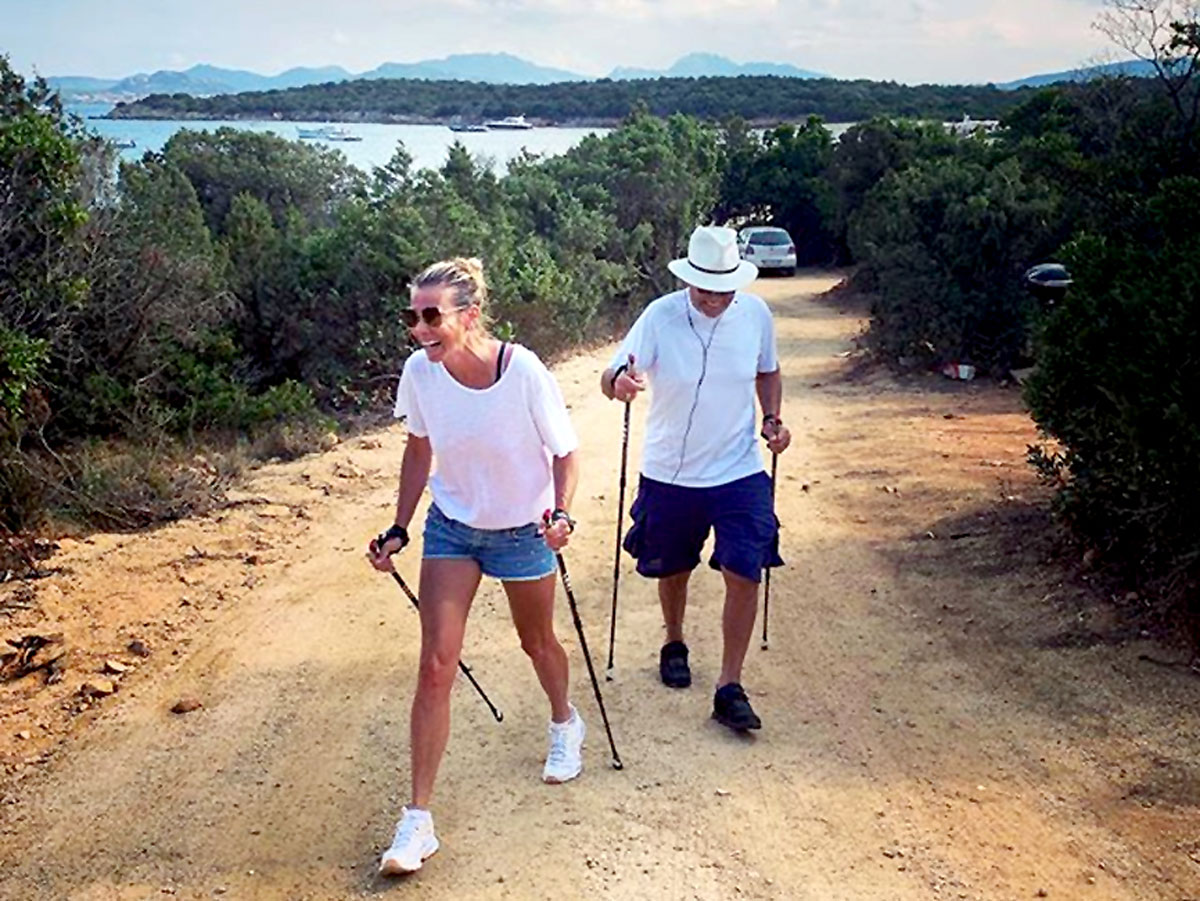 С особым усердием Юлия гоняет мужа по итальянским склонам