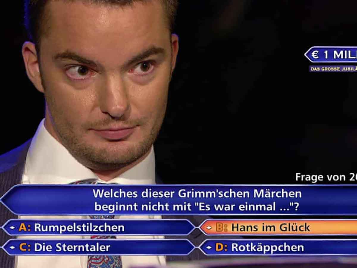Победитель немецкой версии "Кто хочет стать миллионером" Ян Строх