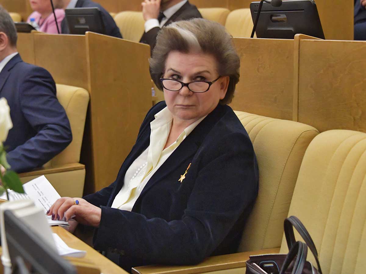 Валентина Терешкова на пленарном заседании Госдумы РФ
