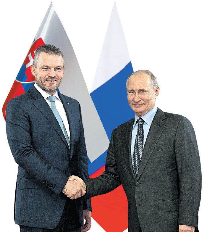 Премьер-министр Словакии Петер Пеллегрини в кулуарах намекнул, что не прочь, чтобы российский президент освободил его страну от американской оккупации