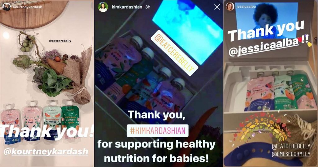 Сторис сестер Кардашьян и Джессики Альбы