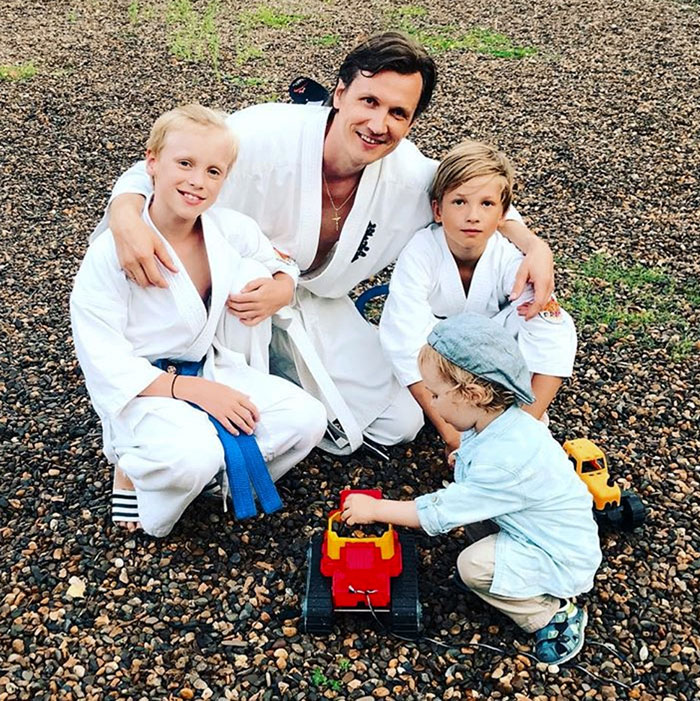 Слава с сыновьями Костей, Максом и Никитой