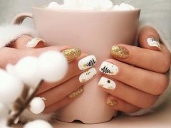 Новогодний дизайн ногтей. Фото: Instagram**.com/nail.lizok