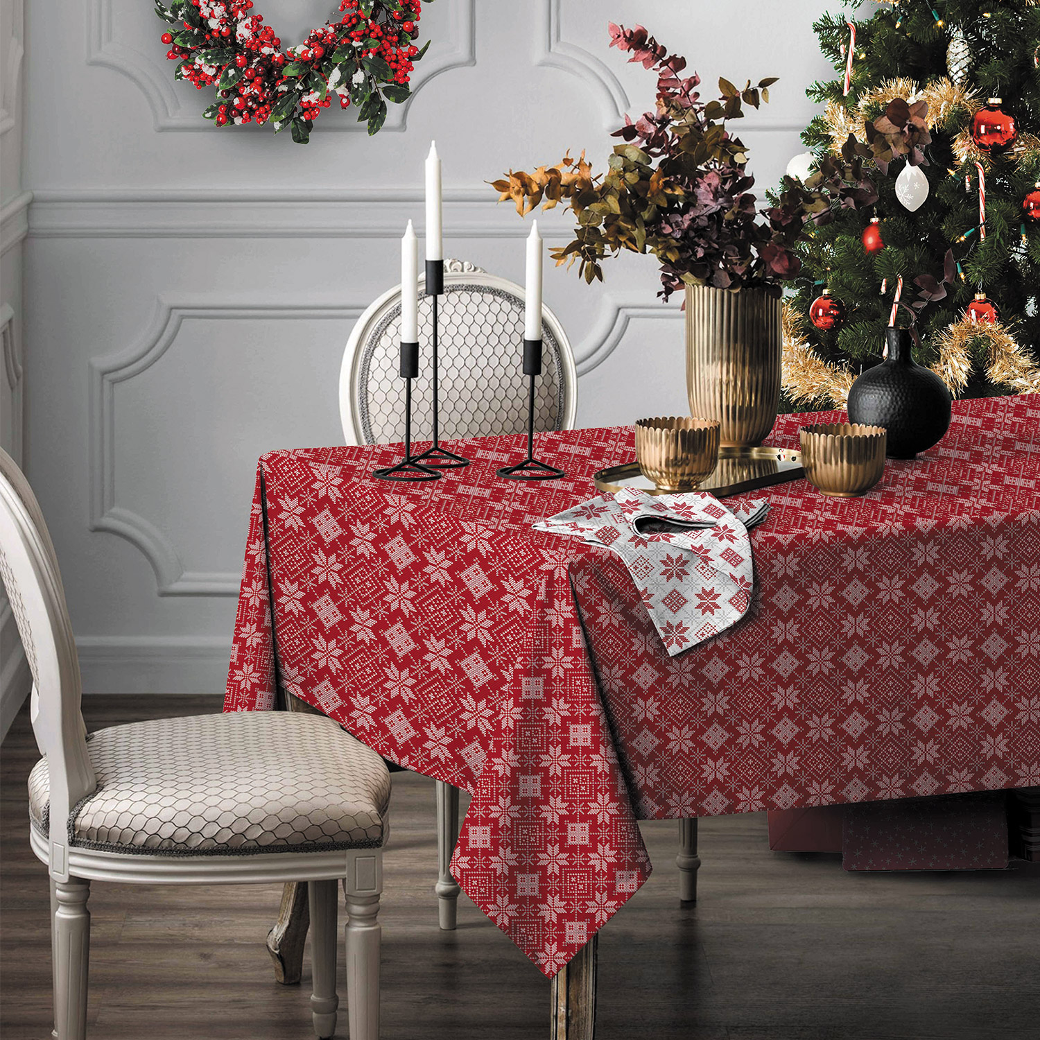 Скатерть на Новый год