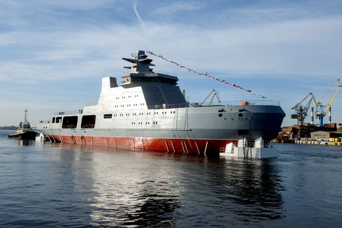 Патрульный корабль «Иван Папанин» спущен на воду 25 октября 2019 года