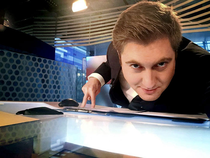 Максим работает на Первом канале с 2007 года