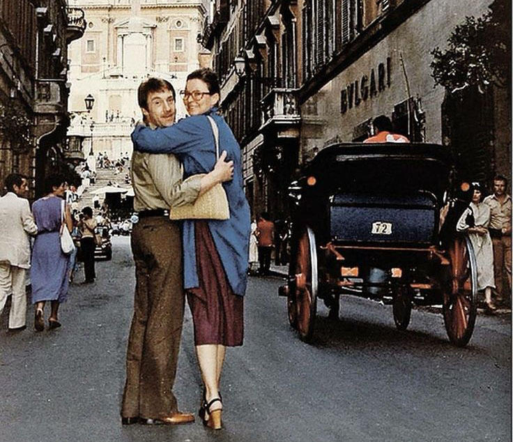 Высоцкий с Мариной Влади на улицах Рима. Июль 1979 год.