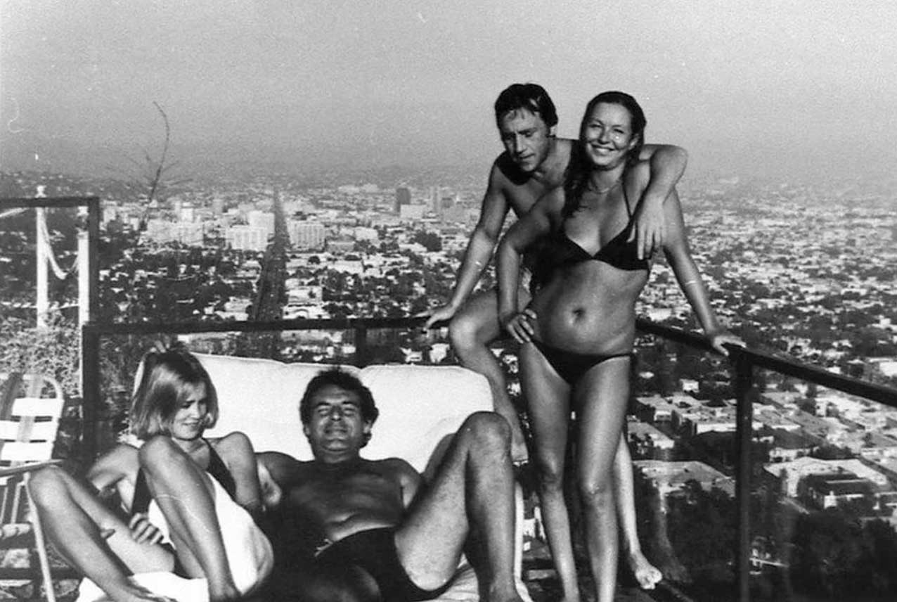 Джессика Лэнг, Милош Форман, Владимир Высоцкий, Марина Влади. Лос-Анджелес, 1976 г.