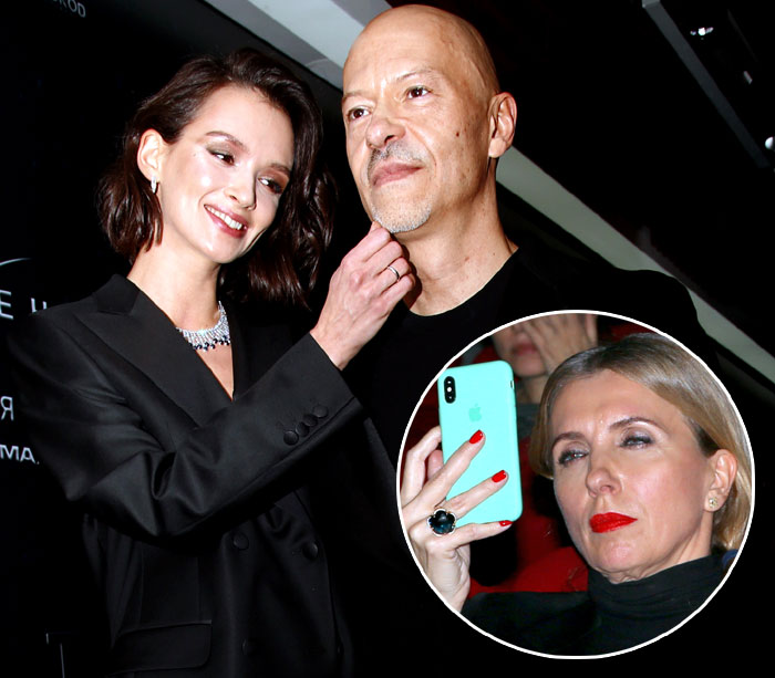 Бывшая супруга Фёдора Бончарчука Светлана (в круге) внимательно следила, как Паулина Андреева о нем заботится