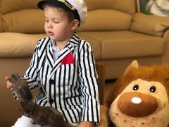 А это тот самый мальчик, которого на катке приняли за тайного сына Миронова (фото: официальная страница Новина в инстаграме**)