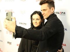 Актер Дмитрий Миллер с женой Юлией Деллос