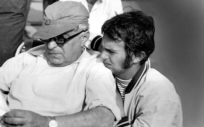 Светозаров со знаменитым отцом на съемках фильма «Плохой хороший человек» (1967 г.)