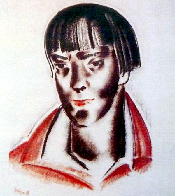 Такой Цветаеву изобразил Георгий Артемов (1930 г.)