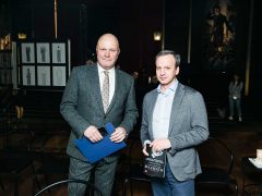 Президен FIDE Аркадий Дворкович и ведущий презентации Алексей Кортнев