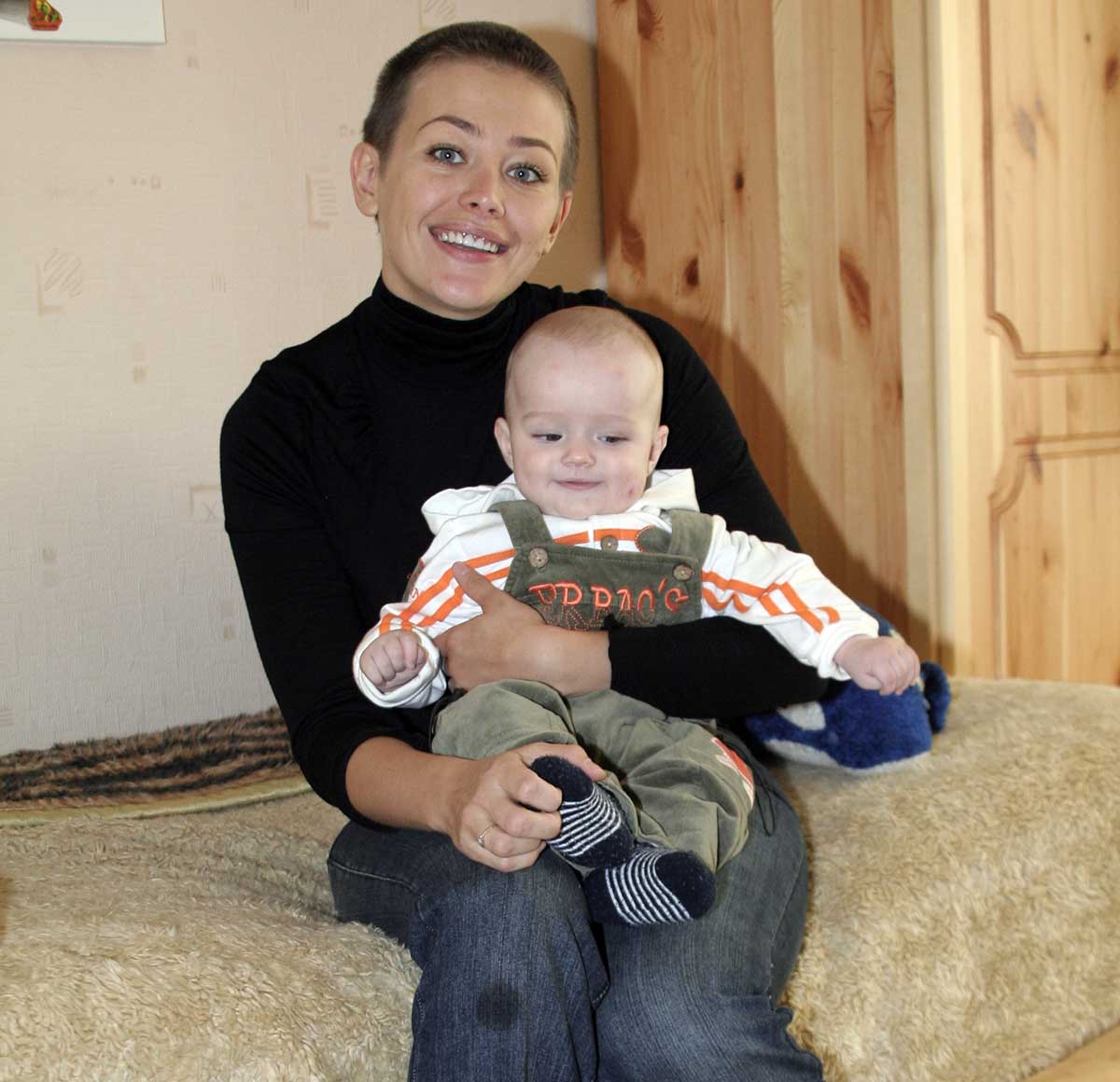 Екатерина Волкова с сыном Богданом 2007 год