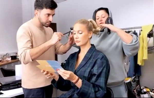 На красоту перед съемкой у Лены уходит 1 ч 20 мин