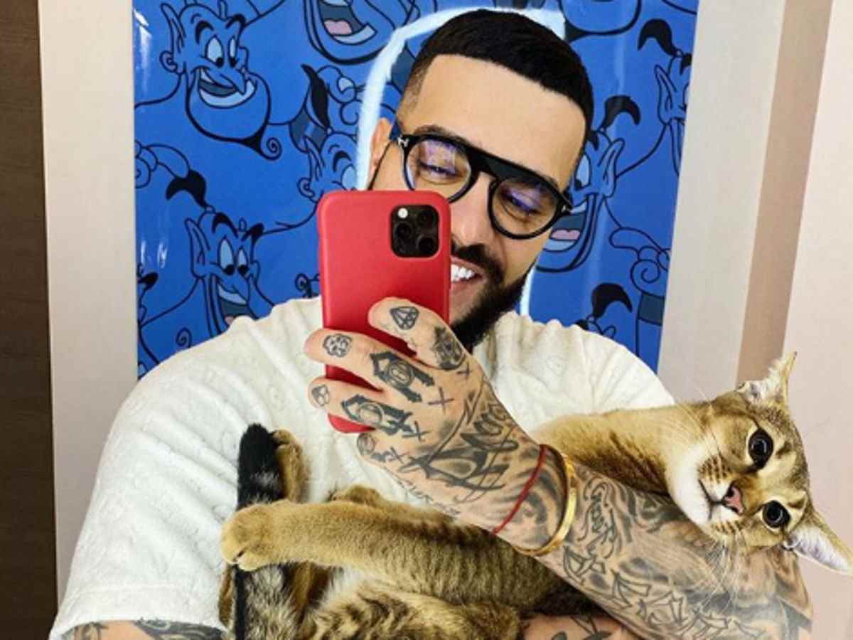 Тимати надел на кота черную медицинскую маску