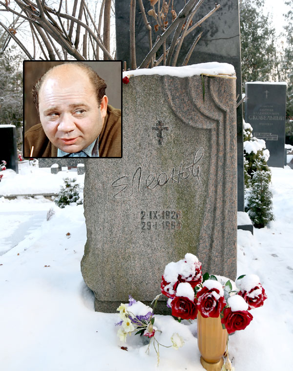 Евгений Леонов похоронен на Новодевичьем кладбище